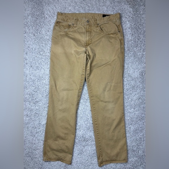Cremieux Pants Mens 33 x 32 Khaki Straight Casual Classic Dinner Party Work - Picture 1 of 6